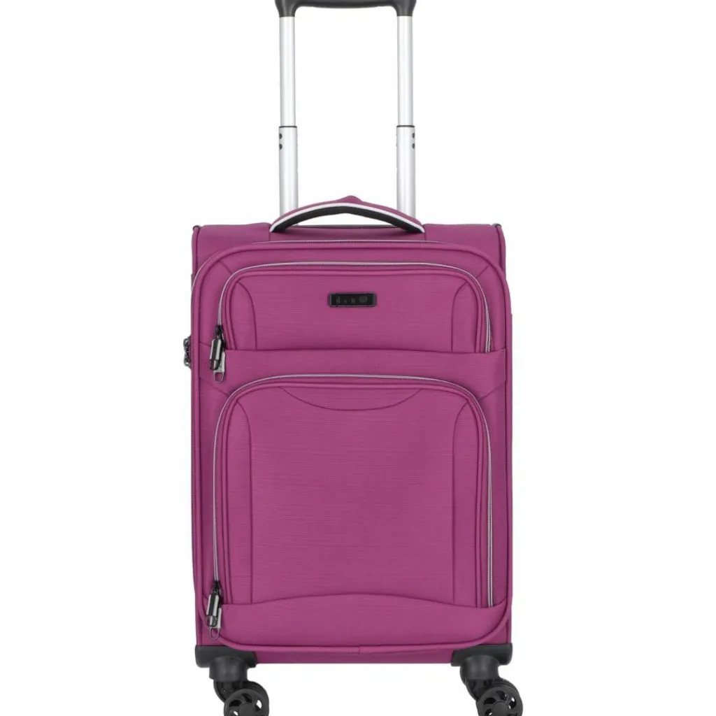 Best d&n Travel Line 9204 4 Rollen Kabinentrolley 55 cm purple