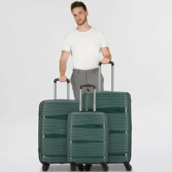 d&n Koffersets Als Hartgepäck|Koffersets 3-Teilig<Travel Line 4300 4 Rollen Kofferset 3-teilig dark green