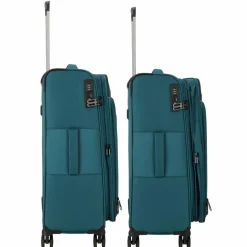 Online d&n Travel Line 9504 4 Rollen Kofferset 3-teilig mit Dehnfalte petrol