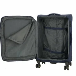Best d&n Travel Line 9704 4 Rollen Kofferset 3-teilig mit Dehnfalte dark blue