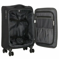 d&n Weichgepäck Kabinengepäck|4-Rollen Kabinentrolleys<Travel Line 9504 4 Rollen Kabinentrolley S 55 cm black