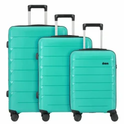 Discount d&n Travel Line 4100 4 Rollen Kofferset 3-teilig petrol