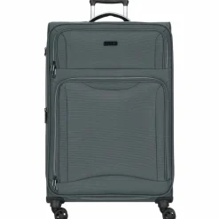Hot d&n Travel Line 9204 4 Rollen Trolley L 76 cm mit Dehnfalte grau