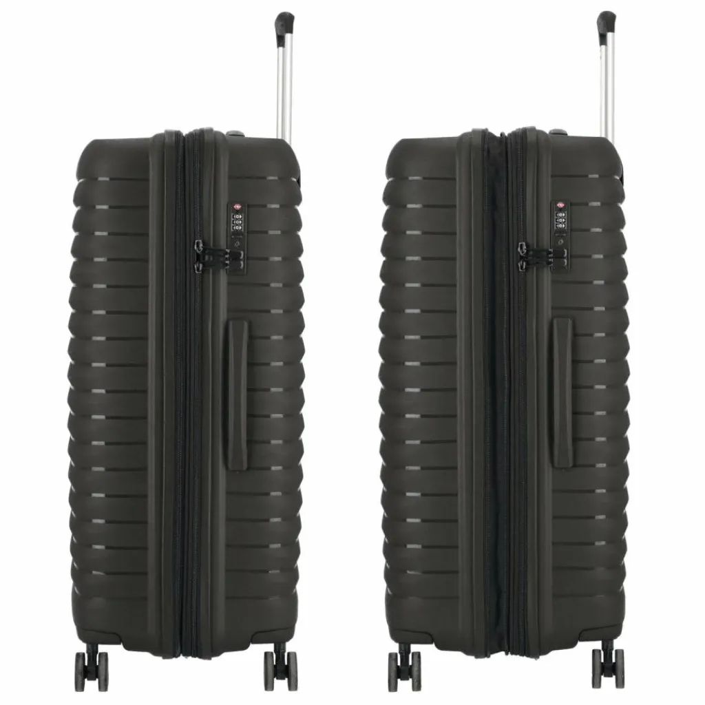 d&n Hartgepäck|4-Rollen Koffer<Travel Line 4500 4 Rollen Trolley L 75 cm mit Dehnfalte black