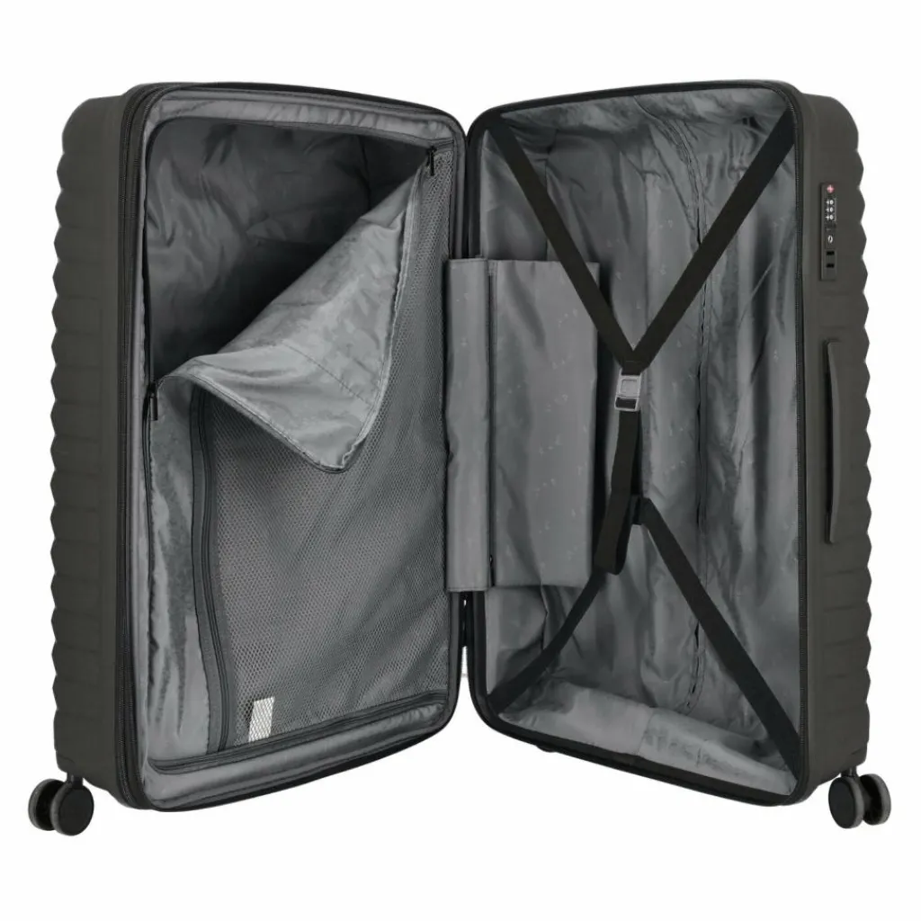 d&n Hartgepäck|4-Rollen Koffer<Travel Line 4500 4 Rollen Trolley L 75 cm mit Dehnfalte black
