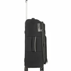 Outlet d&n Travel Line 9204 4 Rollen Trolley M 66 cm mit Dehnfalte schwarz