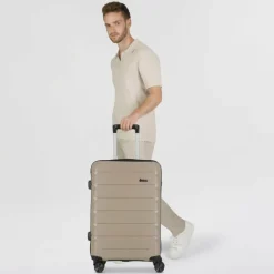 d&n 4-Rollen Koffer|Hartgepäck<Travel Line 4100 4 Rollen Trolley M 64 cm taupe