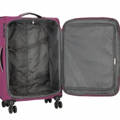 Discount d&n Travel Line 9204 4 Rollen Trolley M 66 cm mit Dehnfalte purple
