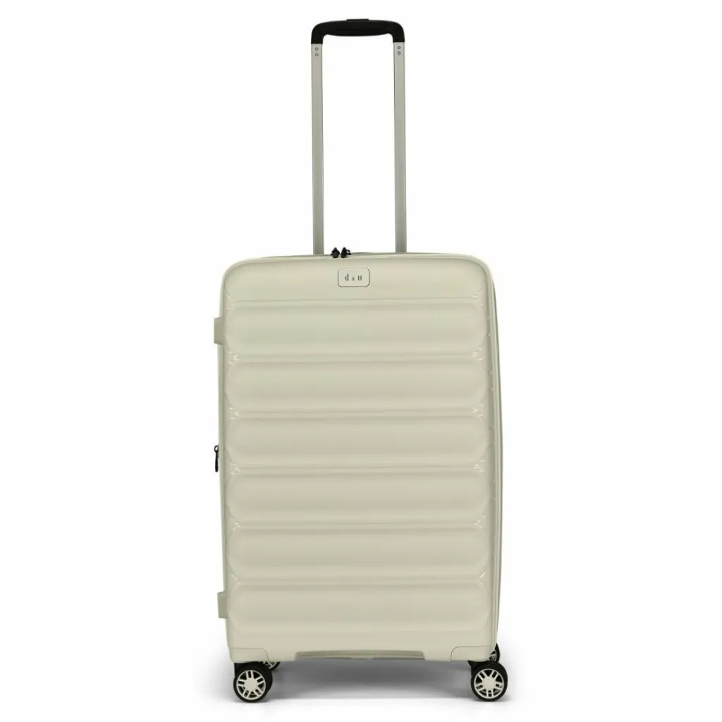 d&n Hartgepäck|4-Rollen Koffer<Travel Line 4700 4 Rollen Trolley 68 cm mit Dehnfalte cream white