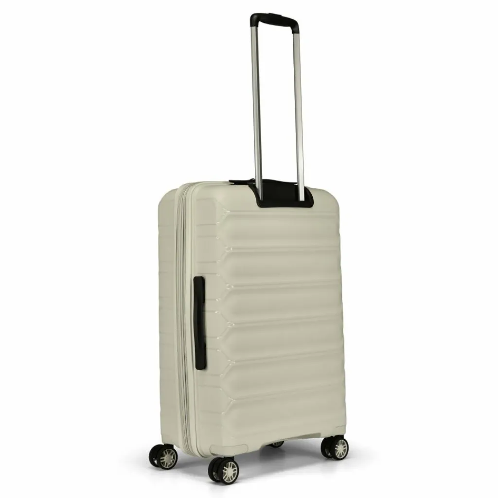 d&n Hartgepäck|4-Rollen Koffer<Travel Line 4700 4 Rollen Trolley 68 cm mit Dehnfalte cream white