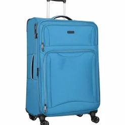 Clearance d&n Travel Line 9204 4 Rollen Trolley L 76 cm mit Dehnfalte blau