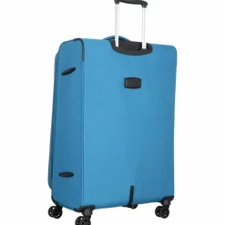 Clearance d&n Travel Line 9204 4 Rollen Trolley L 76 cm mit Dehnfalte blau