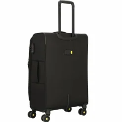 d&n Weichgepäck|4-Rollen Koffer<Travel Line 9704 4 Rollen Trolley M 68 cm mit Dehnfalte black