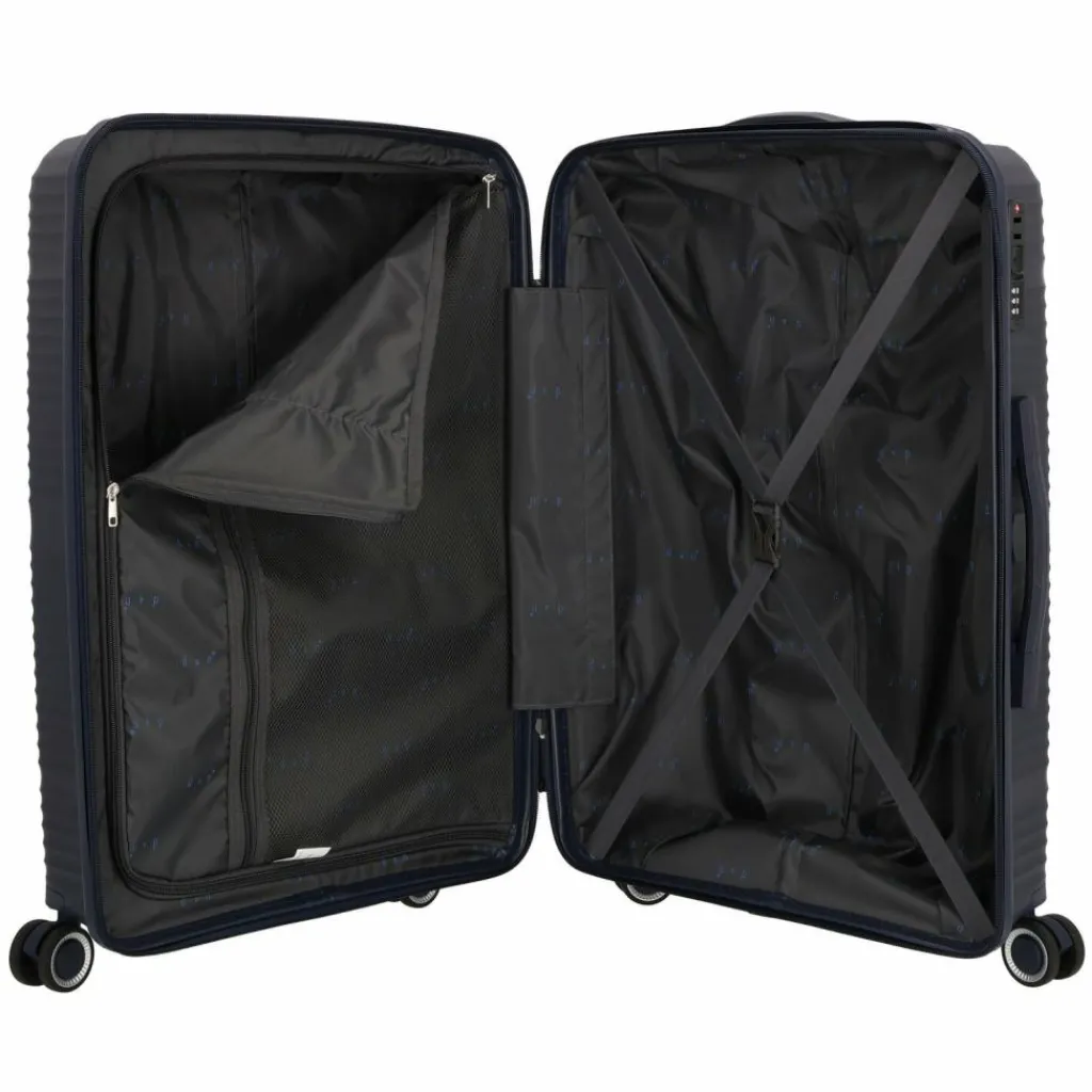 d&n Hartgepäck|4-Rollen Koffer<Travel Line 4200 4 Rollen Trolley M 67 cm darkblue