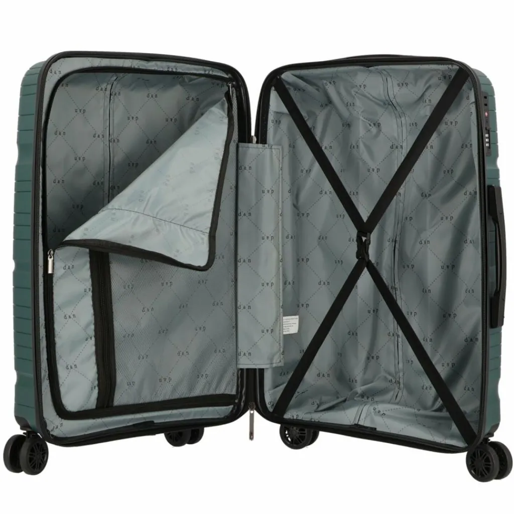 d&n Hartgepäck|4-Rollen Koffer<Travel Line 4300 4 Rollen Trolley M 68 cm dark green