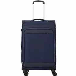 d&n Weichgepäck|4-Rollen Koffer<Travel Line 9504 4 Rollen Trolley M 67 cm mit Dehnfalte navy