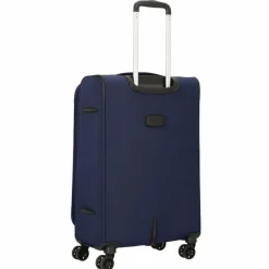 d&n Weichgepäck|4-Rollen Koffer<Travel Line 9504 4 Rollen Trolley M 67 cm mit Dehnfalte navy