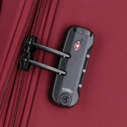 d&n Weichgepäck|4-Rollen Koffer<Travel Line 9704 4 Rollen Trolley M 68 cm mit Dehnfalte dark red