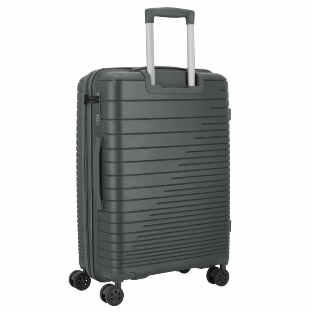 d&n Hartgepäck|4-Rollen Koffer<Travel Line 4600 4 Rollen Trolley M 65 cm grey