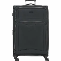 New d&n Travel Line 9204 4 Rollen Trolley L 76 cm mit Dehnfalte schwarz