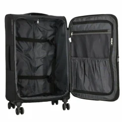 Sale d&n Travel Line 9504 4 Rollen Trolley M 67 cm mit Dehnfalte black