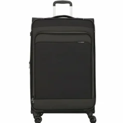 d&n Weichgepäck|4-Rollen Koffer<Travel Line 9504 4 Rollen Trolley L 76 cm mit Dehnfalte black