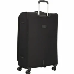 d&n Weichgepäck|4-Rollen Koffer<Travel Line 9504 4 Rollen Trolley L 76 cm mit Dehnfalte black