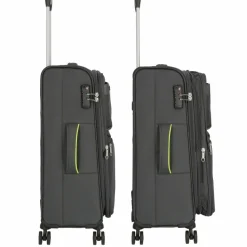 d&n Weichgepäck|2-Rollen Koffer<Travel Line 6700 4 Rollen Trolley 60 cm grau
