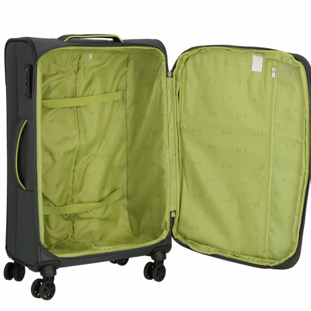 d&n Weichgepäck|2-Rollen Koffer<Travel Line 6700 4 Rollen Trolley 60 cm grau