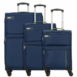 d&n Travel Line 6704 4-Rollen Kofferset 3tlg. blau