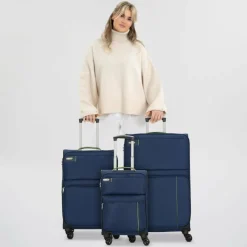 d&n Travel Line 6704 4-Rollen Kofferset 3tlg. blau