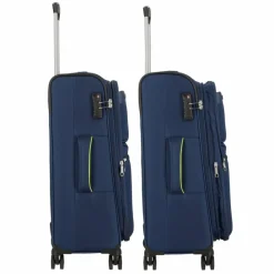 d&n Travel Line 6704 4-Rollen Kofferset 3tlg. blau
