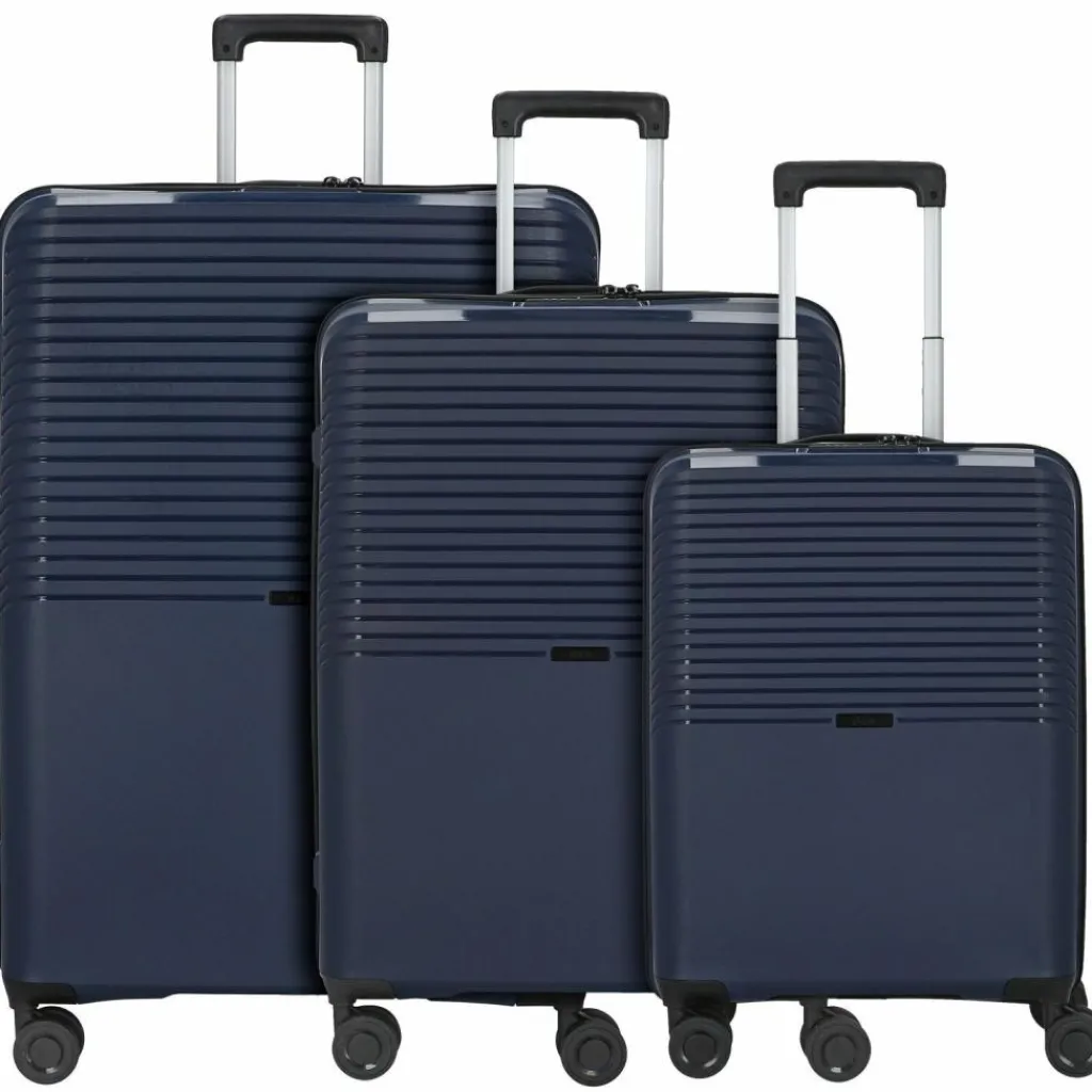 d&n Koffersets Als Hartgepäck|Koffersets 3-Teilig<Travel Line 4000 4-Rollen Kofferset 3tlg. navy
