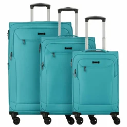 Clearance d&n Travel Line 6804 4-Rollen Kofferset 3tlg. petrol