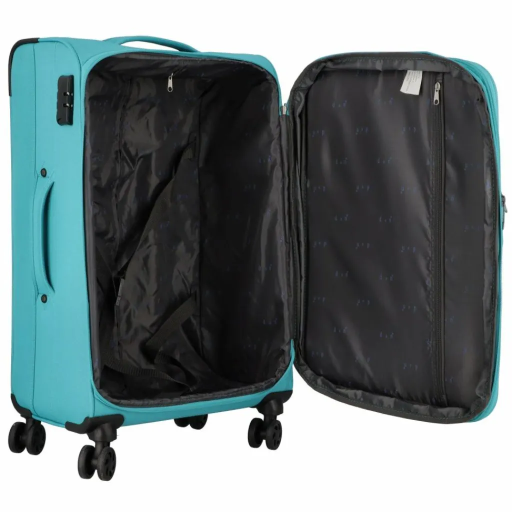 d&n Weichgepäck|4-Rollen Koffer<Travel Line 6864 4-Rollen Trolley 66 cm petrol