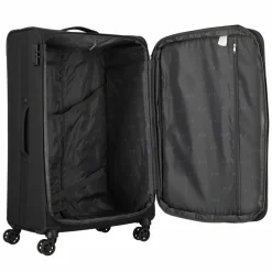 d&n Weichgepäck|4-Rollen Koffer<Travel Line 6874 4-Rollen Trolley 76 cm schwarz