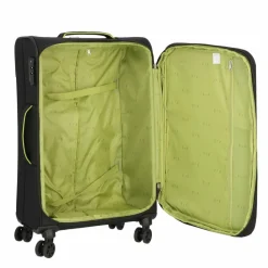 d&n Weichgepäck|4-Rollen Koffer<Travel Line 6704 4-Rollen Trolley 65 cm schwarz