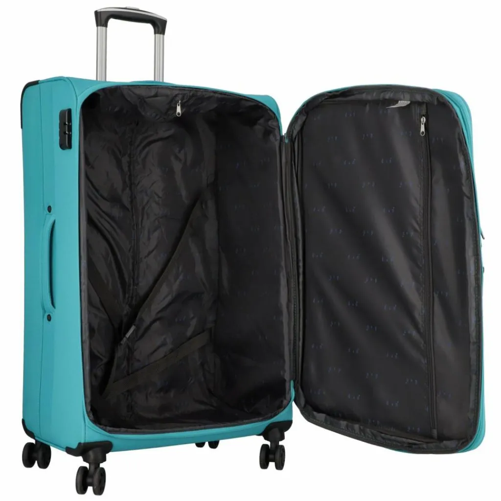 d&n Weichgepäck|4-Rollen Koffer<Travel Line 6874 4-Rollen Trolley 76 cm petrol