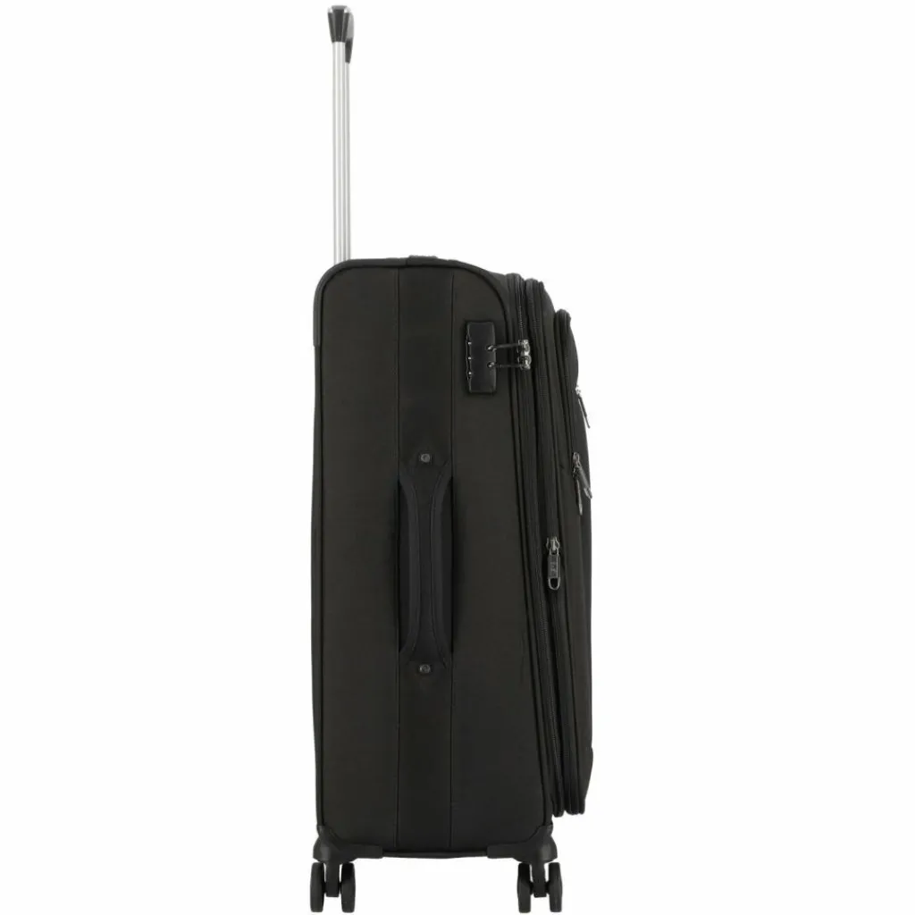 d&n Weichgepäck|4-Rollen Koffer<Travel Line 6864 4-Rollen Trolley 66 cm schwarz