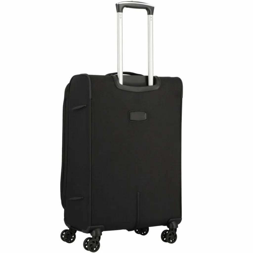 d&n Weichgepäck|4-Rollen Koffer<Travel Line 6864 4-Rollen Trolley 66 cm schwarz