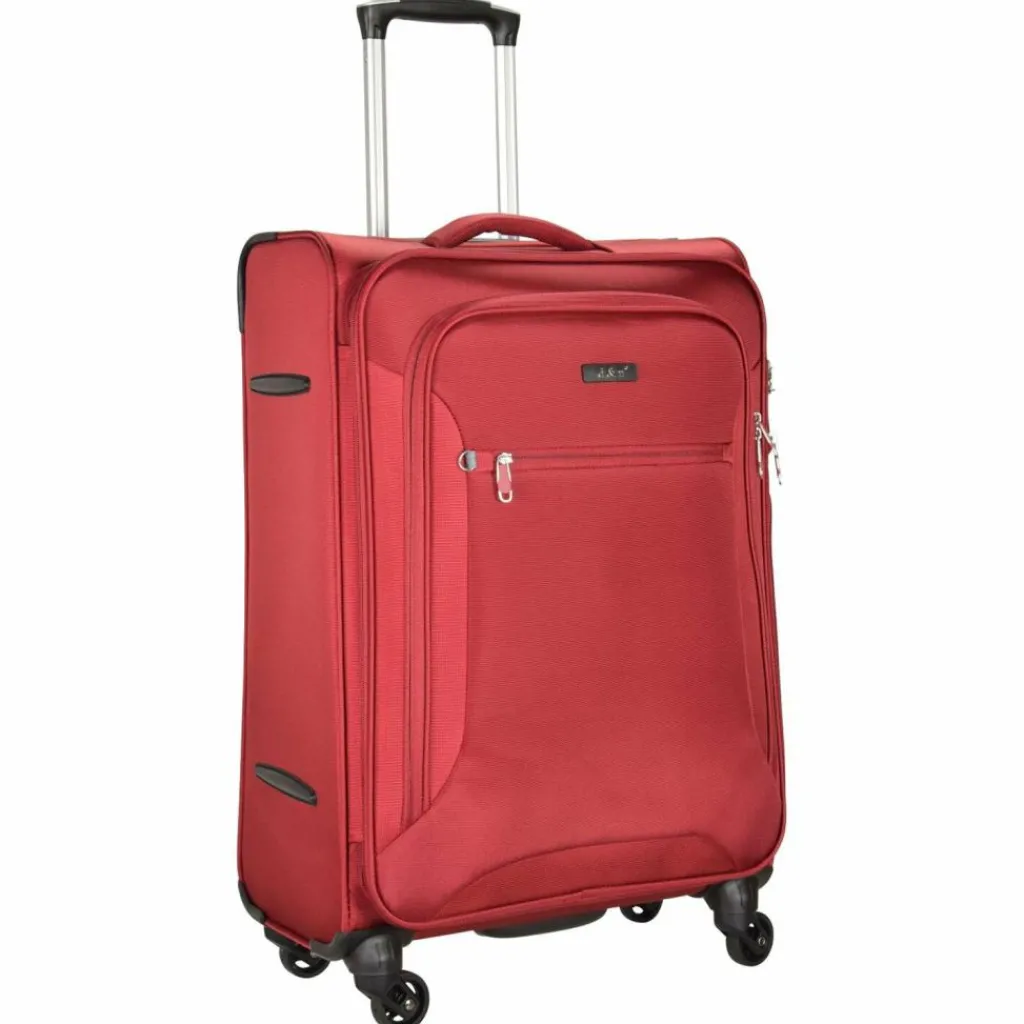 d&n Weichgepäck|4-Rollen Koffer<Travel Line 6400 4-Rollen Trolley 68 cm bordeaux
