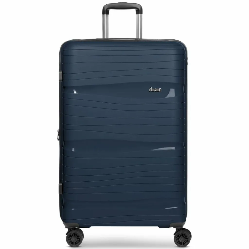 d&n Hartgepäck|4-Rollen Koffer<Travel Line 4300-Plus 4 Rollen Trolley L 76 cm mit Dehnfalte dark blue