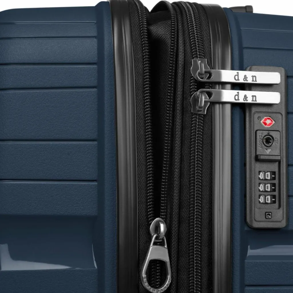 d&n Hartgepäck|4-Rollen Koffer<Travel Line 4300-Plus 4 Rollen Trolley L 76 cm mit Dehnfalte dark blue