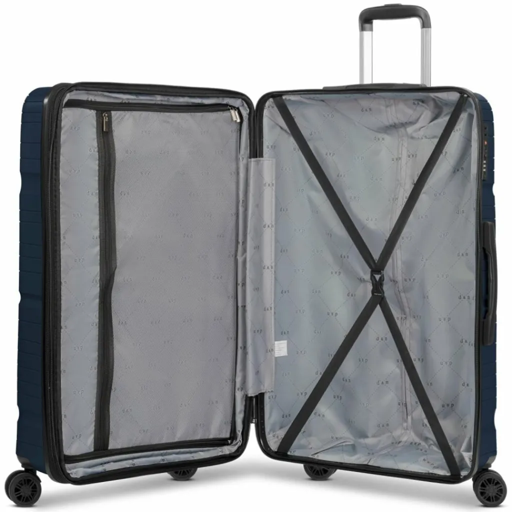 d&n Hartgepäck|4-Rollen Koffer<Travel Line 4300-Plus 4 Rollen Trolley L 76 cm mit Dehnfalte dark blue