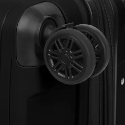 Sale d&n Travel Line 4300-Plus 4 Rollen Trolley M 65 cm mit Dehnfalte black