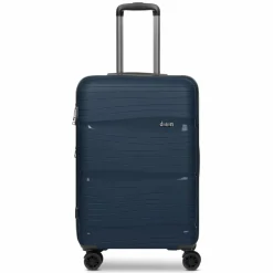d&n Hartgepäck|4-Rollen Koffer<Travel Line 4300-Plus 4 Rollen Trolley M 65 cm mit Dehnfalte dark blue