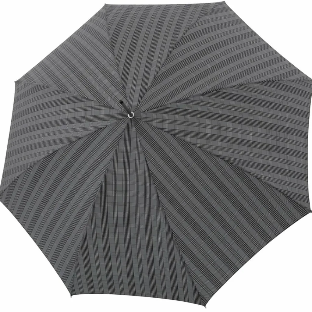 Sale Doppler Manufaktur Bretagne Kastaniengriff Stockschirm 93 cm grau karo