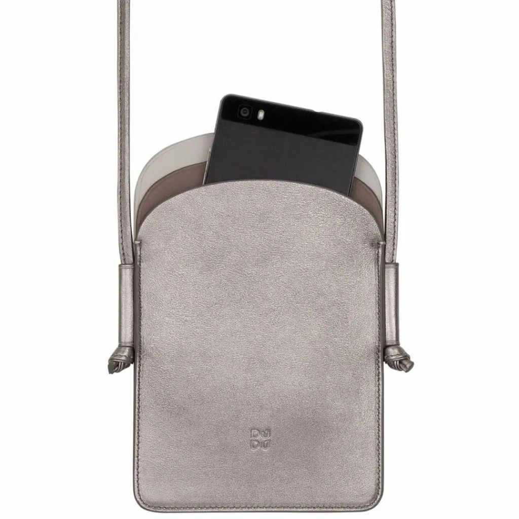 DuDu Handytaschen<Colorful Minorca Handytasche Leder 12 cm silber