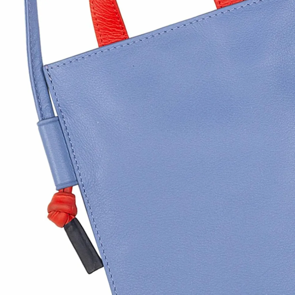 Outlet DuDu Faro Handytasche Leder 13 cm pastellblau