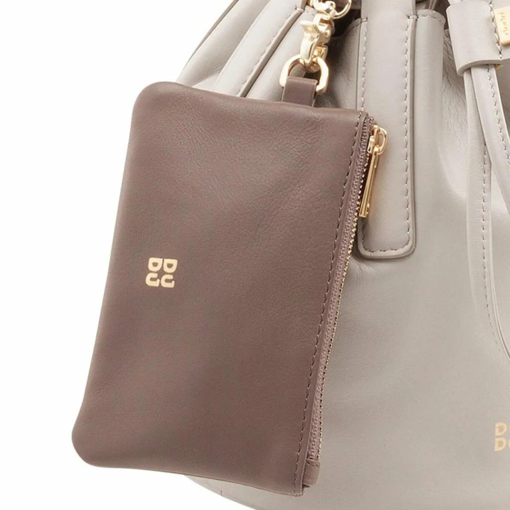 Discount DuDu Filicudi Beuteltasche Leder 14 cm pearl grey